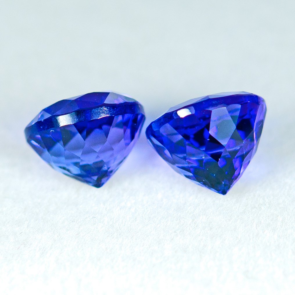 2 pcs  蓝色 坦桑石  - 7.67 ct - 国际有色宝石协会（ICA GemLab） #3.2