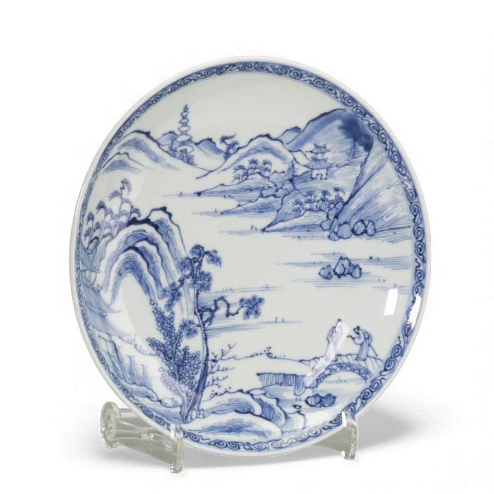 fraai fijn decor: "master of the rocks stijl" - Plate - Porcelain - Yongzheng period #1.0