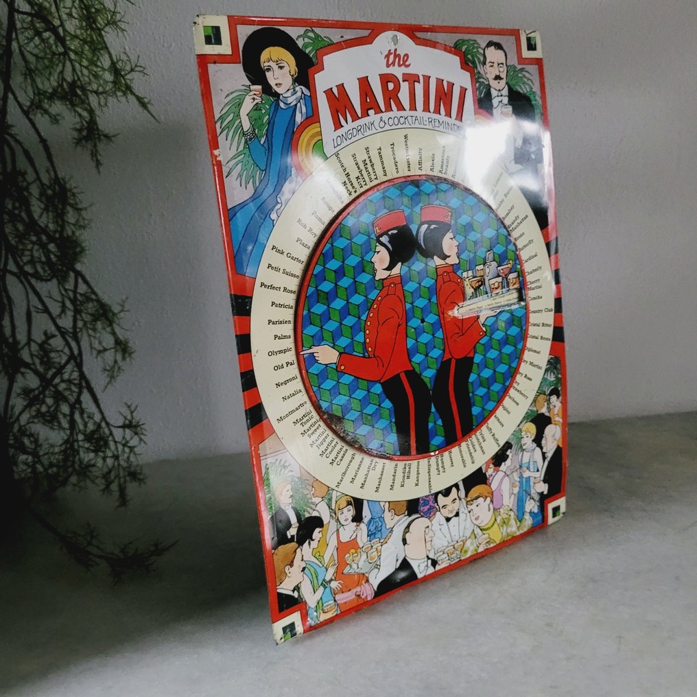 Martini Cocktail Reminder, 1970 - Reklámtábla - Fém #1.0