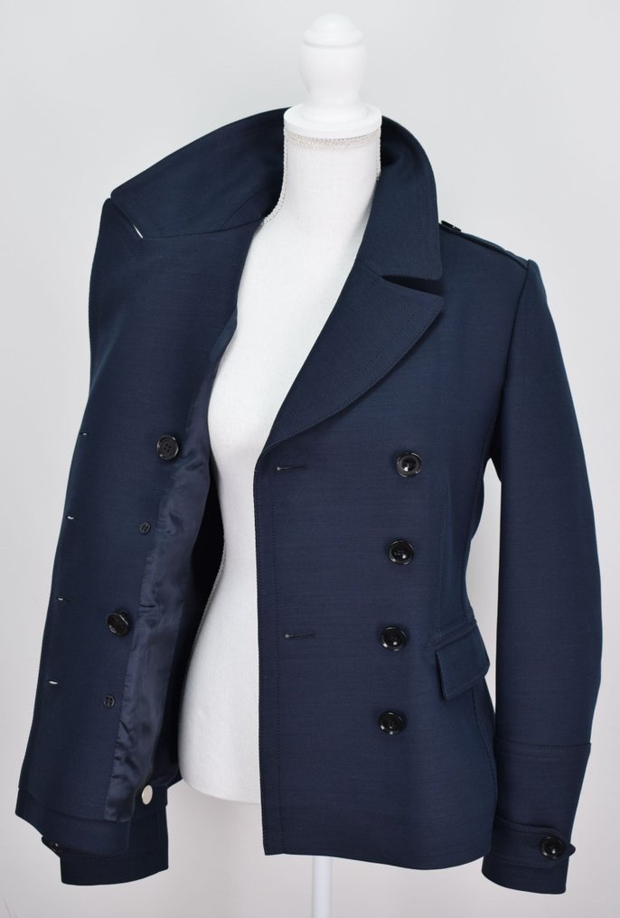 Burberry Brit Doublebreasted Navy Short - Coat #1.0