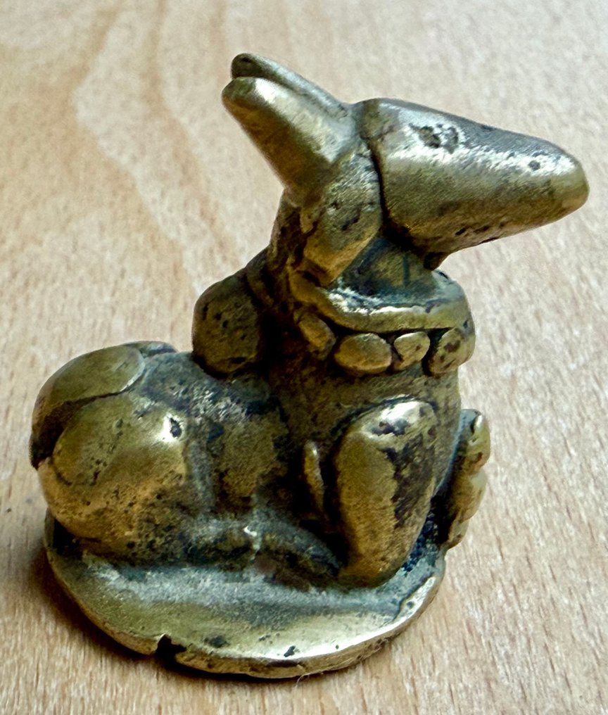 Figura del tempio Nandi in ottone indiano del secolo. - Ottone - India - XVIII-XIX secolo #2.1