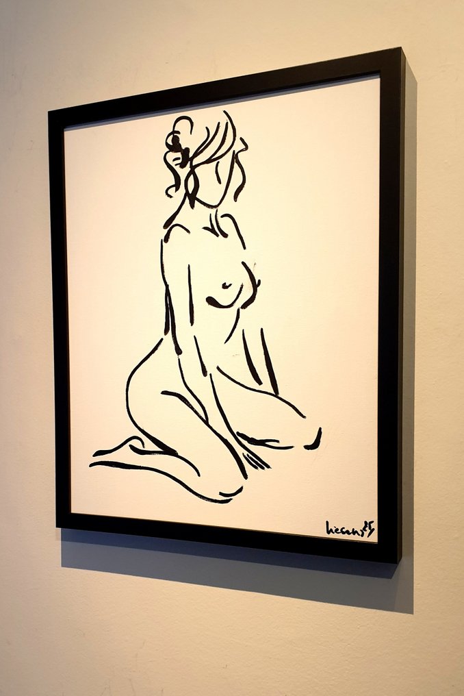 Liesens - Your girl ( handpainted on canvas) met lijst #3.2