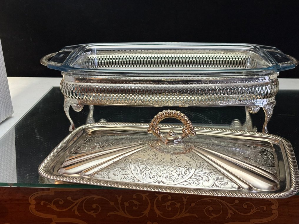 大盘 (3) - 镀银, Pyrex - 带盖的托盘 #1.0