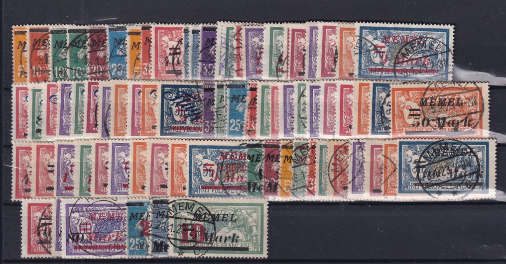 Memel 1922/1923 - Composition - Michel; 52/78,80/123 #1.0