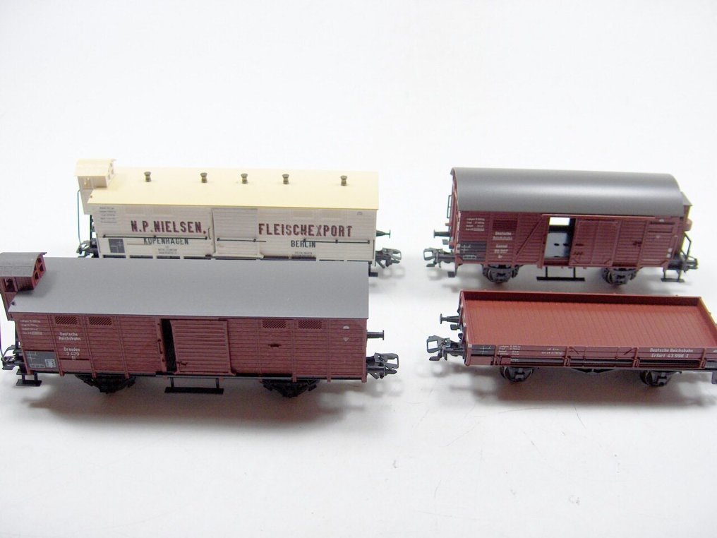 Märklin H0 - 46062 48750 46160 46150 - Model wagonu towarowego (4) - 4 wagony towarowe - DRG #4.3