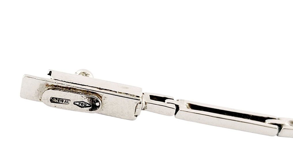 衣领项链 - 18K包金 白金 -  0.25ct. tw. 钻石 (天然)  - 意大利制造 #3.2