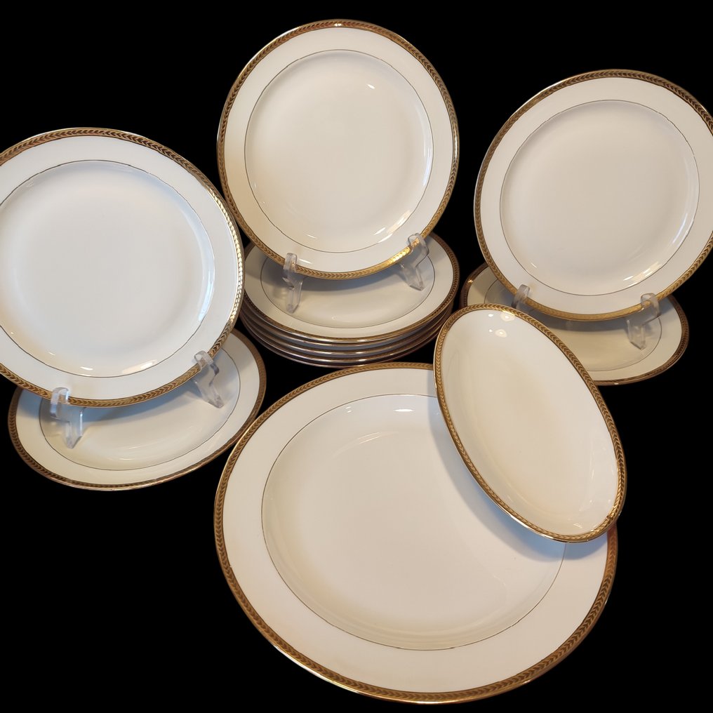 Limoges France “Seraphin” - Table service (12) - Royal gilding in Louis XV style - Fine porcelain from Limoges - Service for dinner #4.3