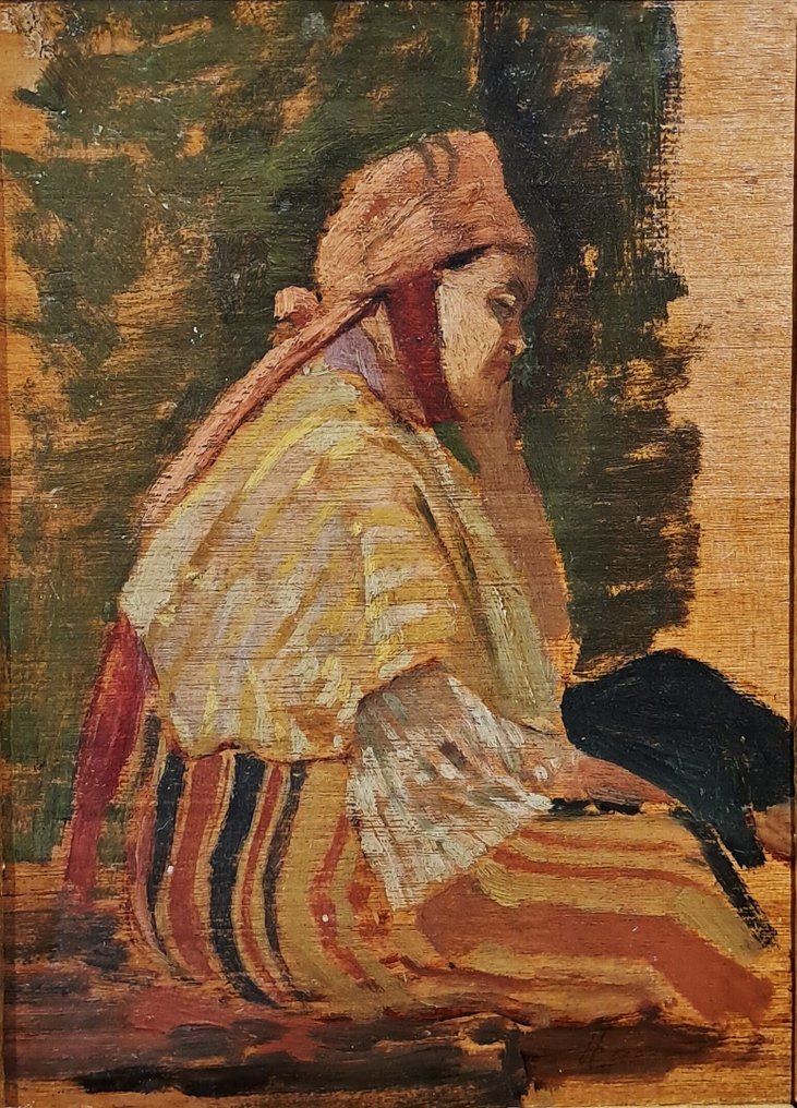 Eugenio Cecconi (1842 - 1903) - Figura orientale seduta #1.0