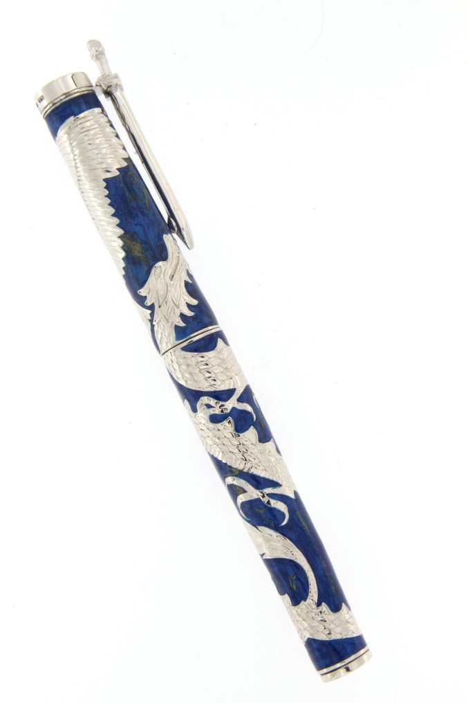 Urso - Fountain pen The Two Empires in sterling silver and enamels - Füllfederhalter #4.3