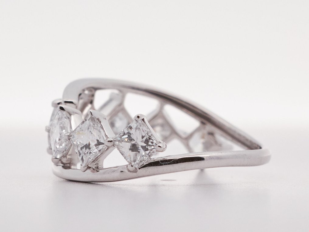 Zonder minimumprijs - Ring - 14 karaat Witgoud -  2.18ct. tw. Diamant (Lab-grown) #4.3