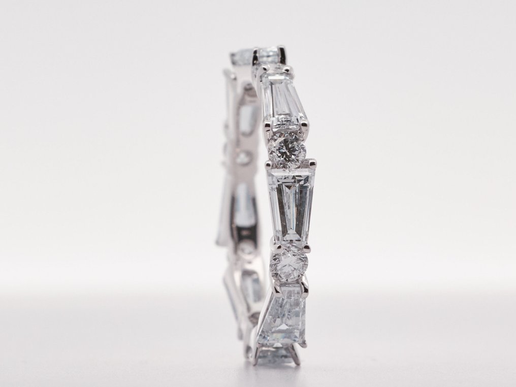 Nincs minimálár - Gyűrű - 14 kt. Fehér arany -  3.48ct. tw. Gyémánt (Laboratóriumban előállított) - Gyémánt #2.1