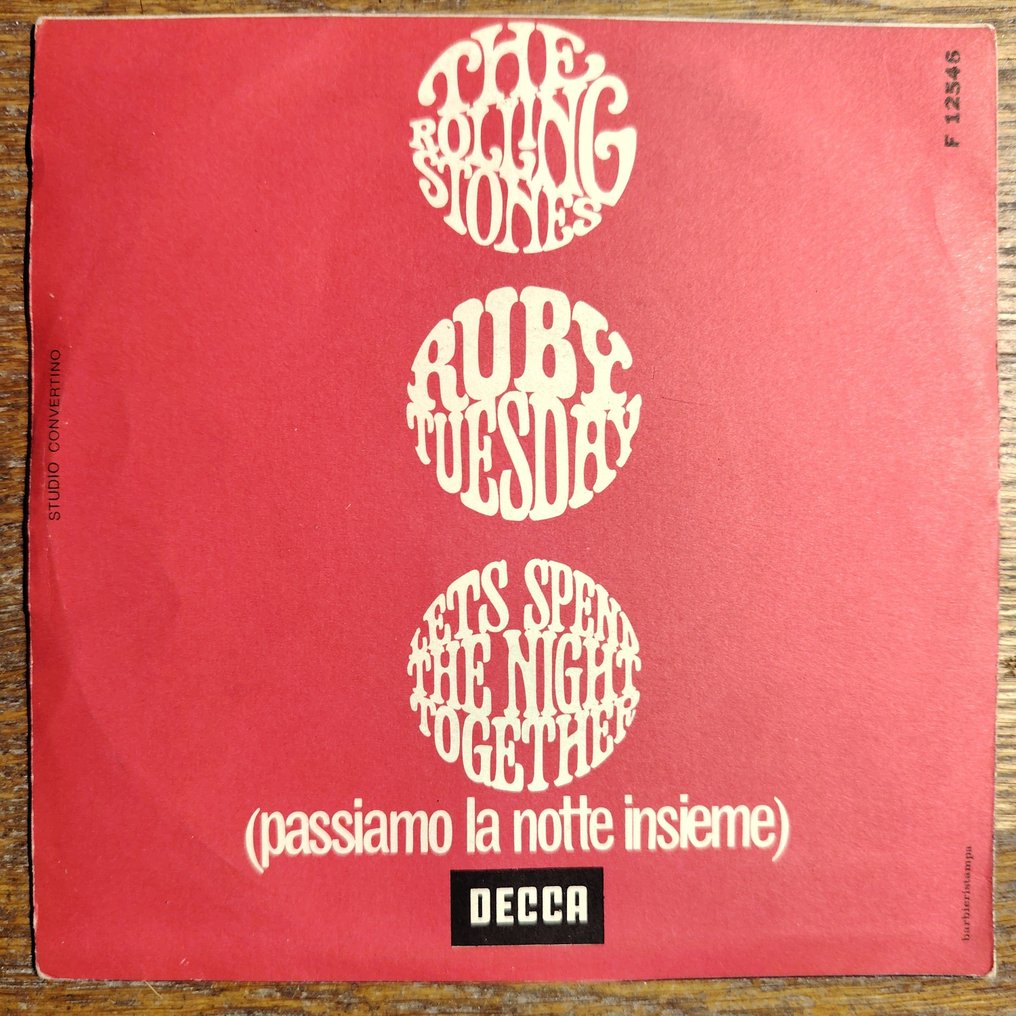 Rolling Stones - Let's Spend The Night Together / Ruby Tuesday - 1st Italian Pressing - EP - 1966 #3.2