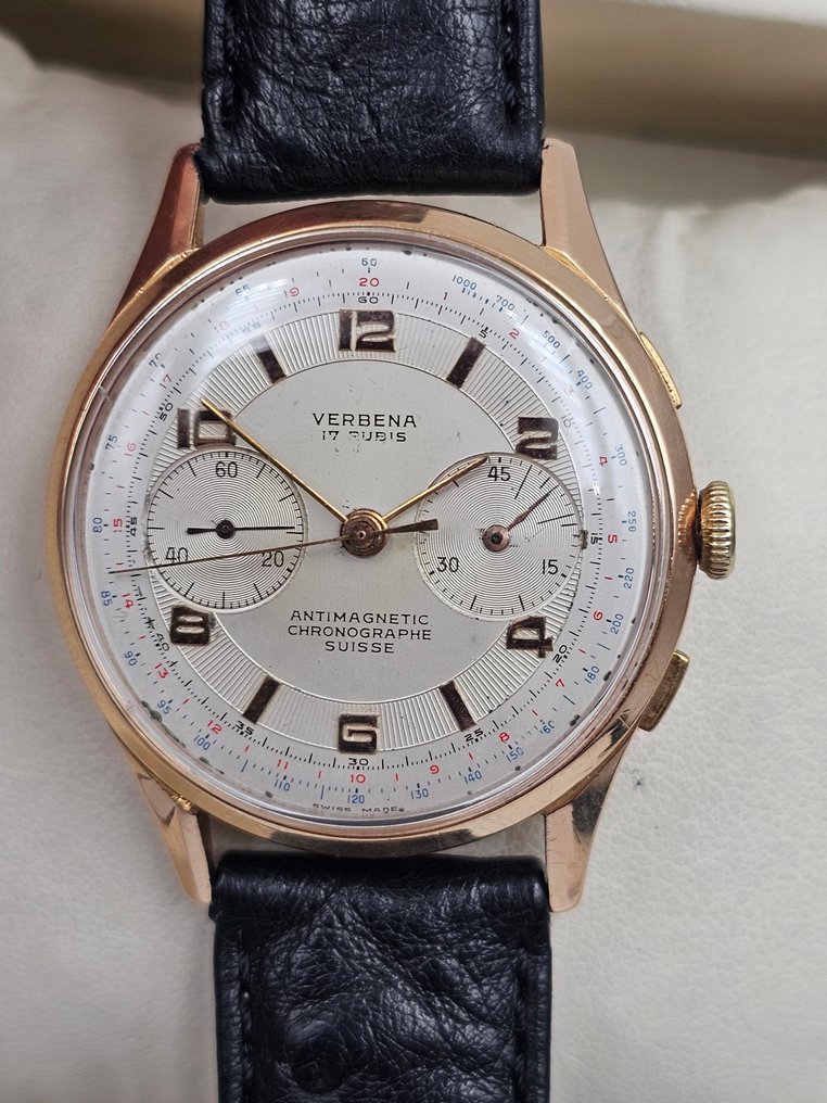 Chronographe Suisse - Verbena 18K solid Gold Chronograph - 男士 - 1950-1959  #4.3
