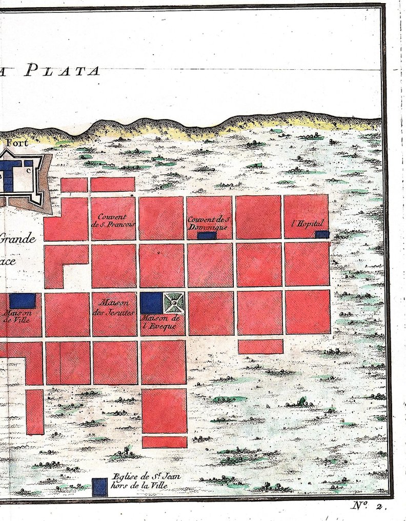 Αργεντινή - Μπουένος Άιρες; N. Bellin - Plan de la ville de Buenos Ayres - 1751-1760 #3.2