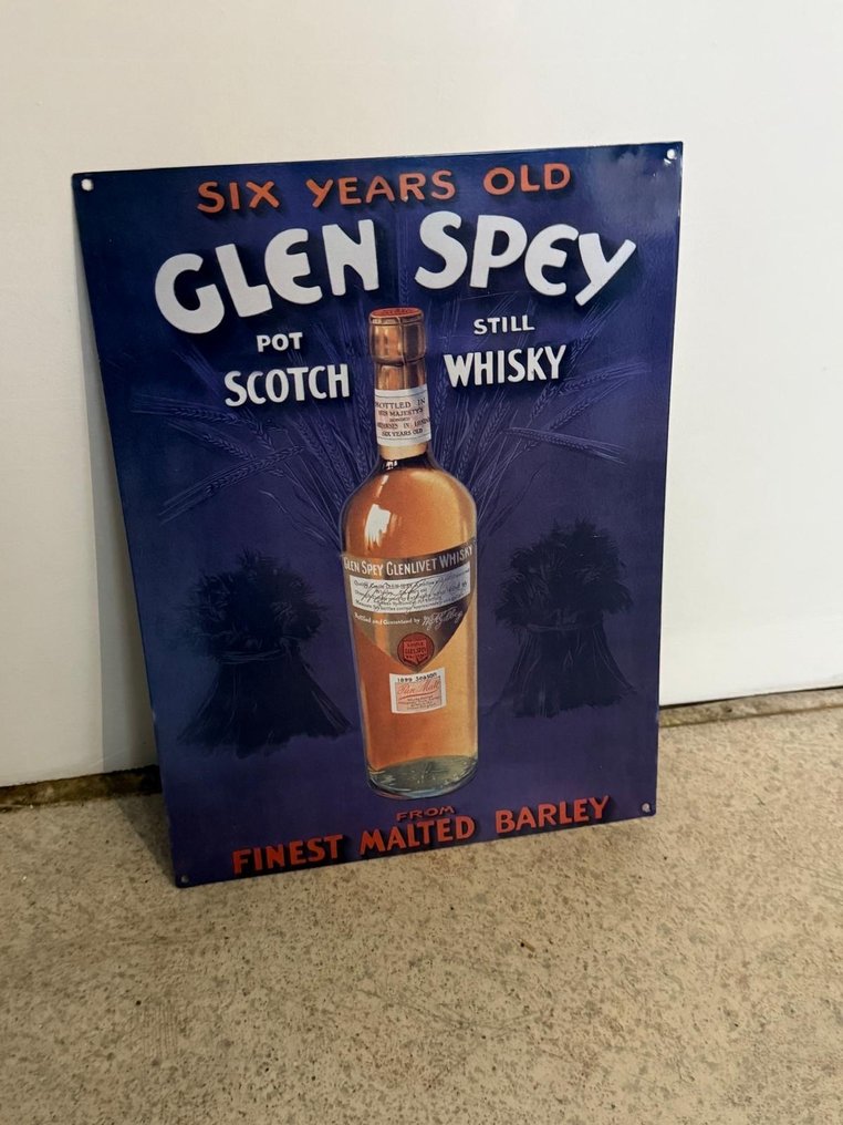 Glen Spey skotlantilainen viski - Mainoskyltti - Metalli #1.0