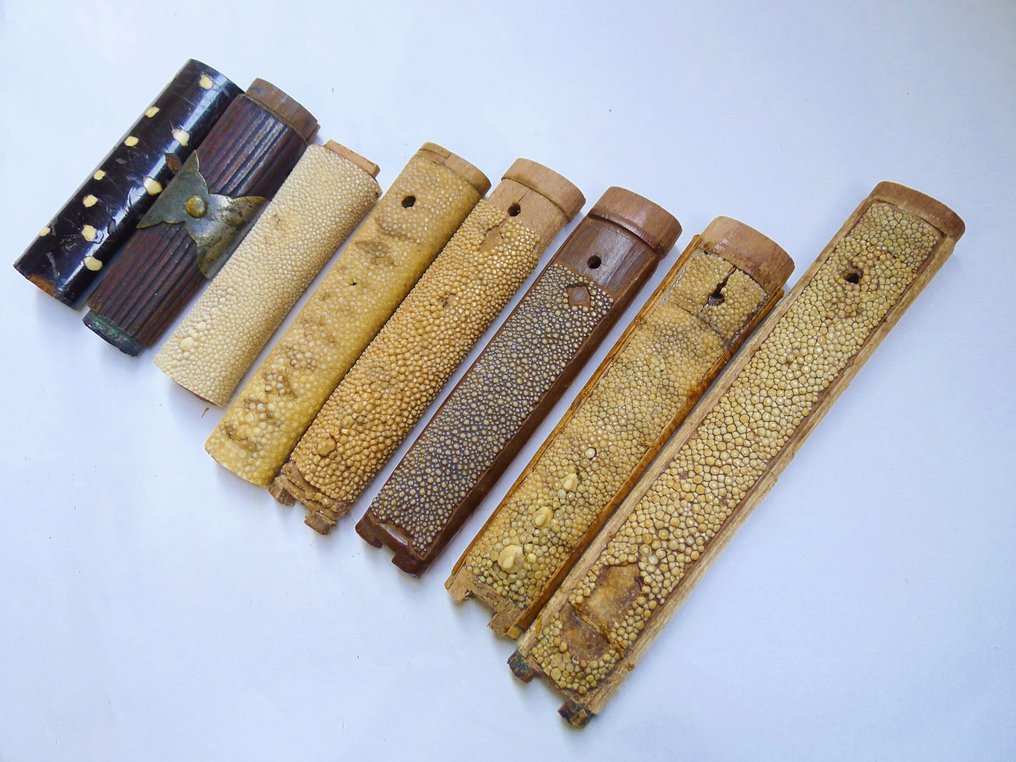 古董日本八木制鲨鱼皮刀柄 - 軍用配件 #1.0