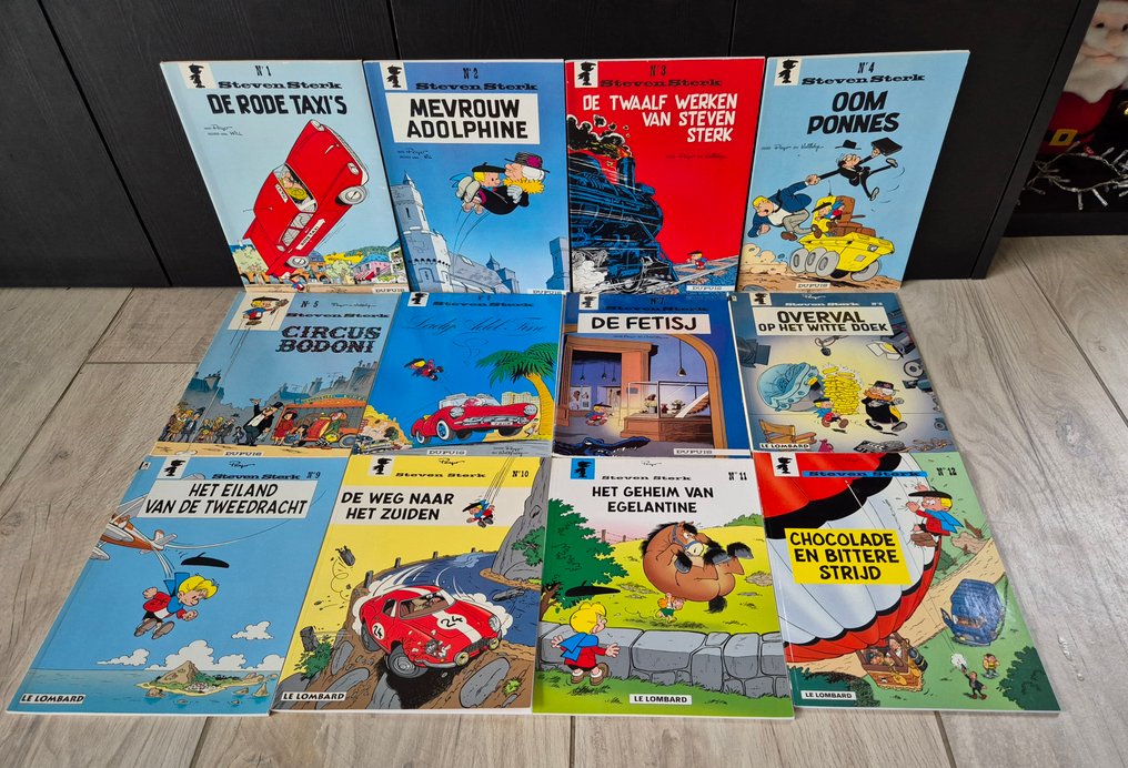 Steven Sterk 1 t/m 12 - opeenvolgende reeks SC - 12 Album - Ensipainos / uusintapainos #1.0