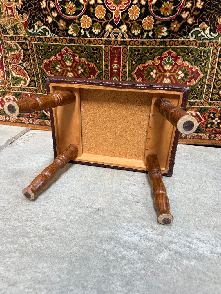 Schemel - Holz, Leder #3.2