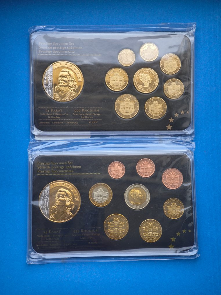 Monaco. Probe Set 2012 "Grace Kelly" (2 sets) (Zonder minimumprijs) #1.0