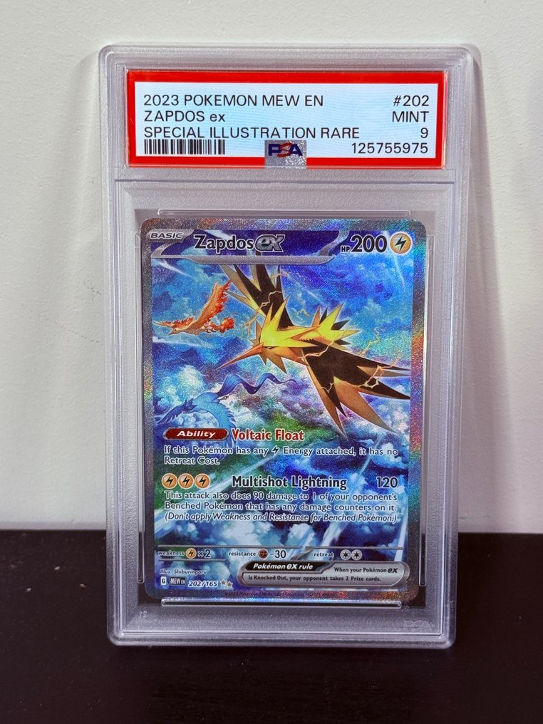 Pokémon - 1 Graded card - Zapdos #202 Illustration complète, Foil - PSA 9 - Various sets #1.0