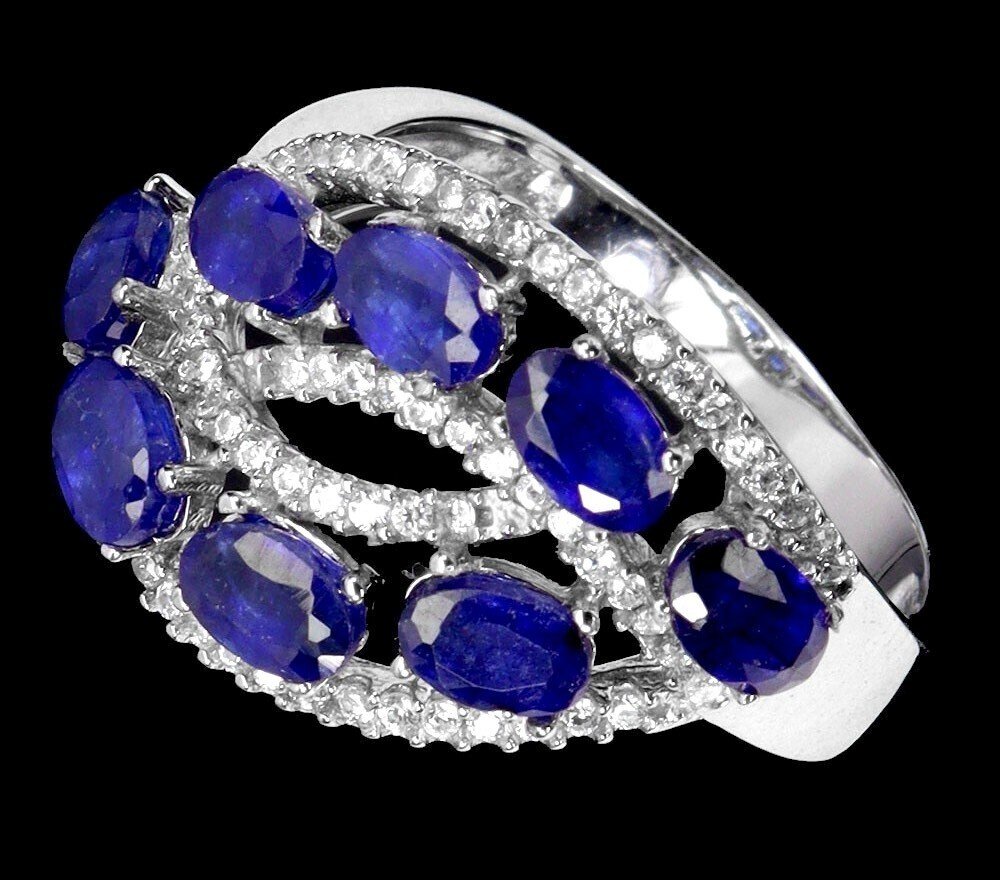 Senza prezzo di riserva - Anello Argento Zaffiro #3.2