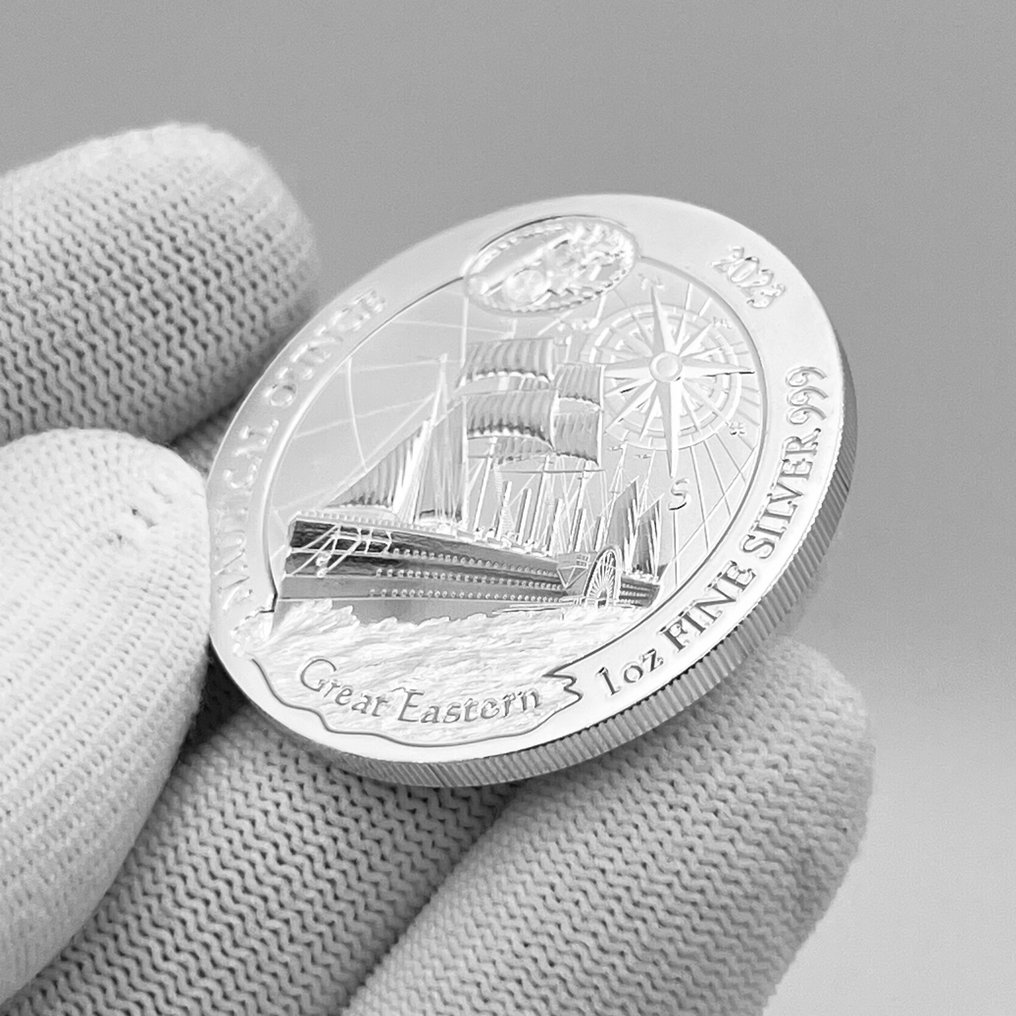 Rwanda and Burundi. 50 RWF 2023 – Nautical Ounce – Great Eastern – 1 oz Silver coin – .999 (No reserve price) #3.2