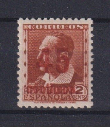 西班牙 1938 - 已发出-错误，红色启用 - Edifil nº NE 28hcc #1.0