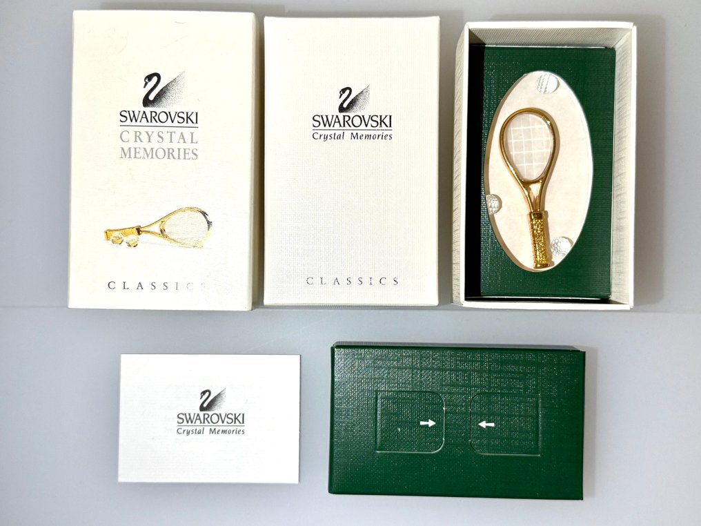 Swarovski - Statuetta - Swarovski Crystal Memories Classics tennis racket - 183280 - complete box - Cristallo #2.1