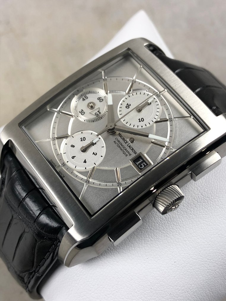 Maurice Lacroix - Pontos Rectangulaire Chronograph Automatic - PT6197.SS001.130 - Mænd - 2010-2020  #1.0