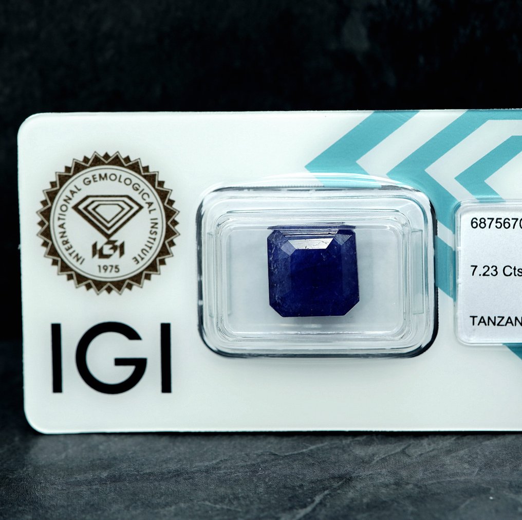 没有保留价 - 1 pcs  蓝色, 紫罗兰色 坦桑石  - 7.23 ct - 国际宝石研究院（IGI） #3.2