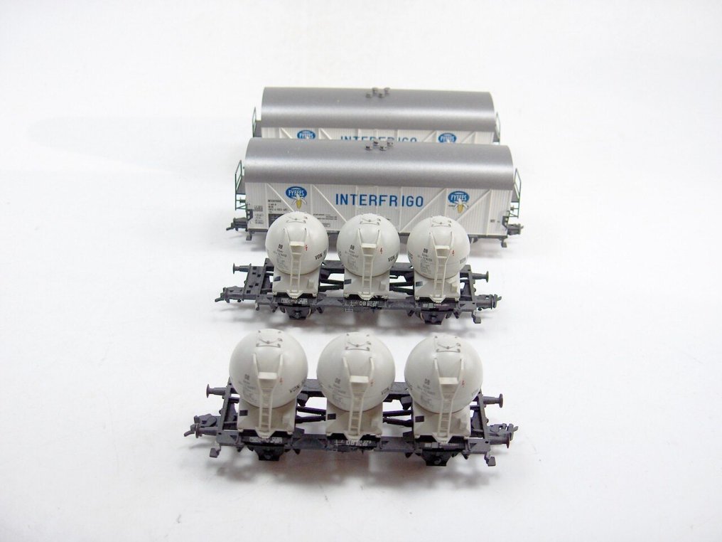 Roco H0 - 76713/47373/76713 - Modeltog godsvogn (3) - 2 stk. Interfrigo godsvogne og en dobbelt Bollenwagen - DB #3.2