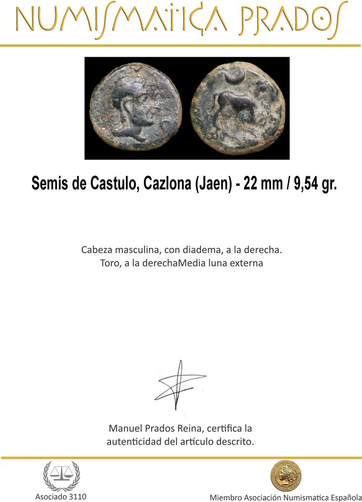 Hispania, Castulo Semis siglo II-I a.C, Cazlona (Jaen)  (Zonder minimumprijs) #1.0