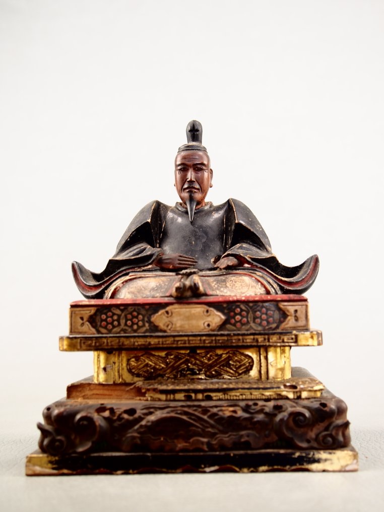 Statue of Sugawara no Michizane enshrined in a shrine - Άγαλμα Ξύλο - Ιαπωνία - Edo Period (1600-1868) #1.0