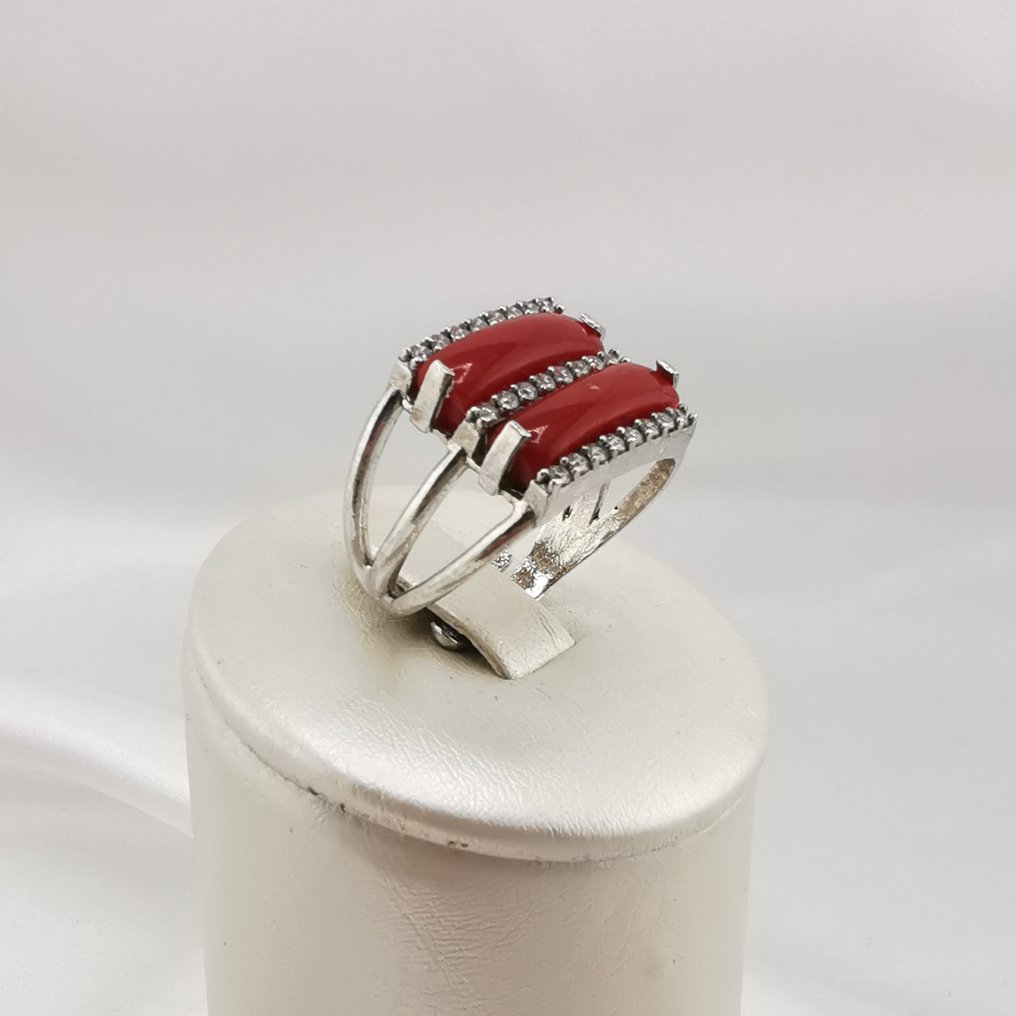 Corallo - Argento - Anello #1.0