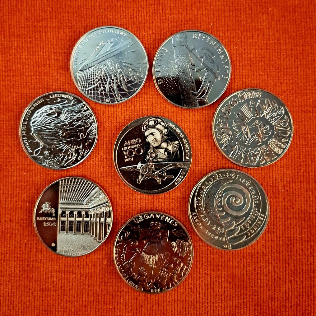 Lithuania. 1 1/2 Euro Various Years (8 coins)  (No reserve price) #1.0