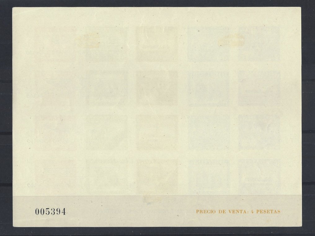 Ισπανία 1937 - Πολύ σπάνιο φύλλο που είναι διαθέσιμο για το Μπούργκος (πολύ λίγα γνωστά). - Edifil nº 101 #1.0