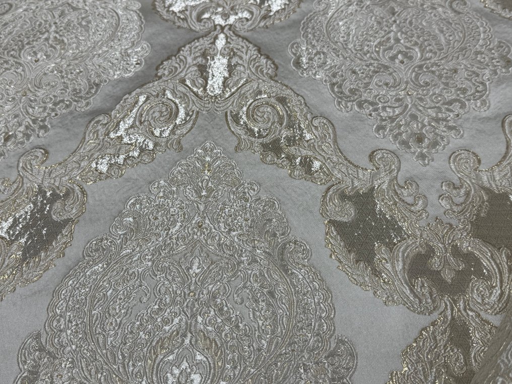 Πολυτελής κομψότητα σε ζακάρ Δαμασκού - Ύφασμα ταπετσαρίας  - 5 m - 1.4 m #4.3