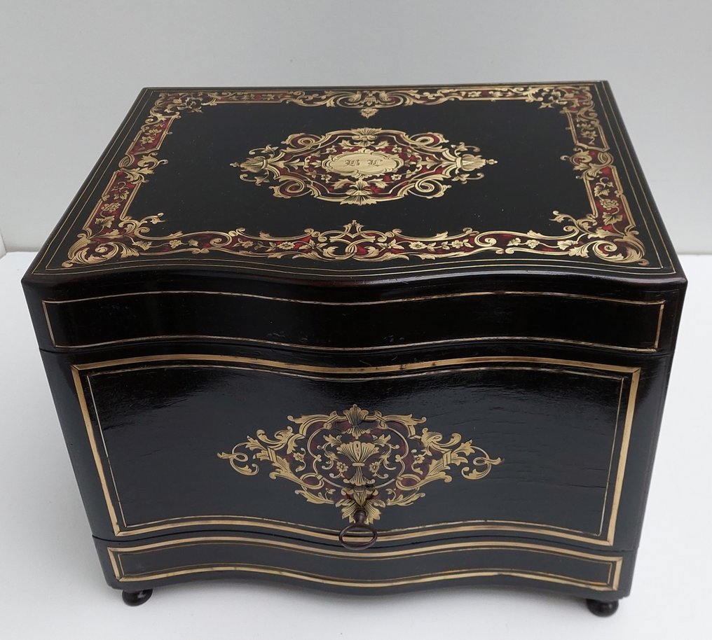 Armadietto bar - Ebano, Messing Schildpad - Boulle Schildpad Cristal #1.0