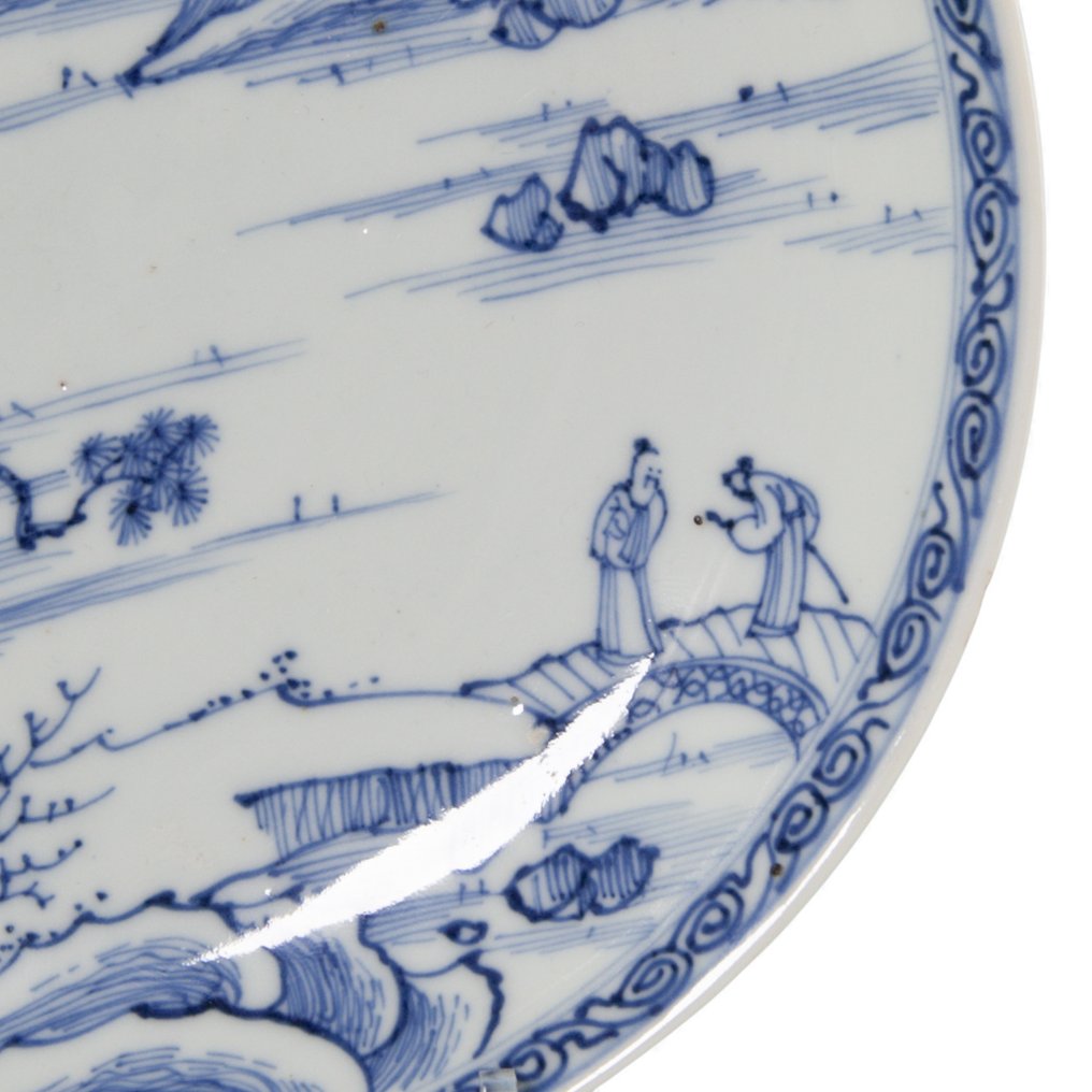 fraai fijn decor: "master of the rocks stijl" - Plate - Porcelain - Yongzheng period #3.2