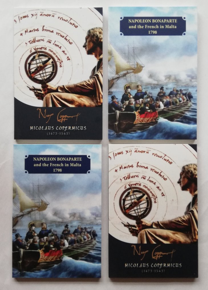 Malte. 2 Euro 2023 "Nicolaus Copernicus" + "Napoleon Bonaparte" (4 coins)  (Sans prix de réserve) #1.0