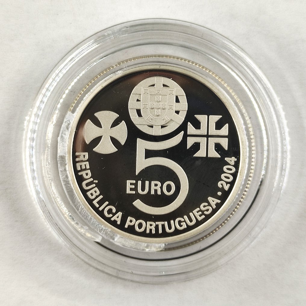 葡萄牙. 5 Euro 2004 "Évora" + "Convent of Christ" (2 moedas) Proof  (没有保留价) #3.2