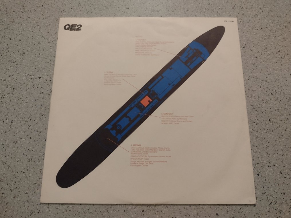 Mike Oldfield - Exposed - Islands - Five miles out - Crises - QE2 - Useita teoksia - Vinyylilevy - 1st Pressing - 1979 #4.3