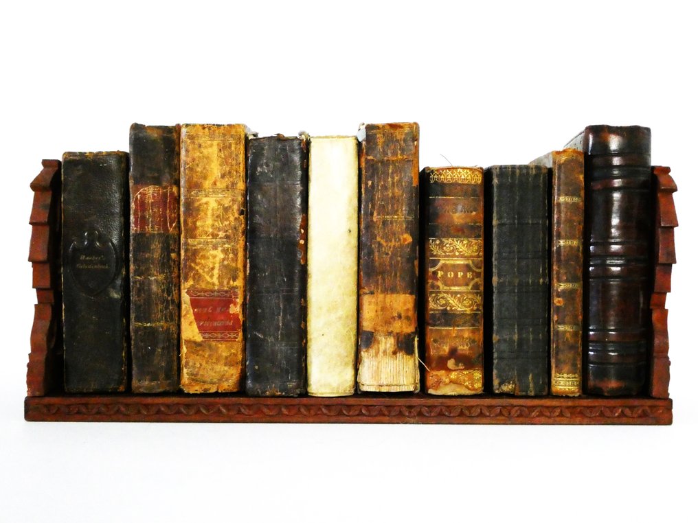 Handvervaardigd - Βιβλιοστάτες - Αναδιπλούμενη ραφιέρα / στηρίγματα βιβλίων ξύλινα με φυτικό μοτίβο. - Ξύλο - ραφιέρα βιβλίων #4.3