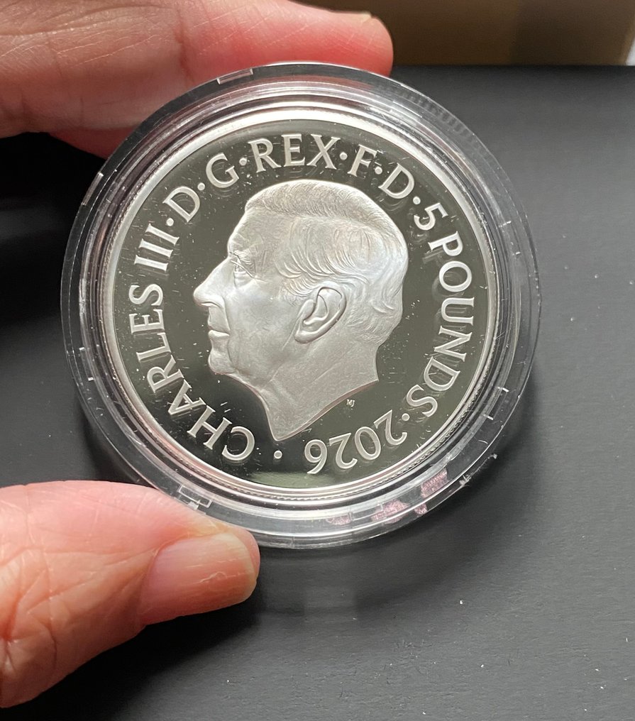 United Kingdom. 5 Pounds 2026 Portrait of Queen Elizabeth II second Effigy, Silver Proof  (No reserve price) #1.0