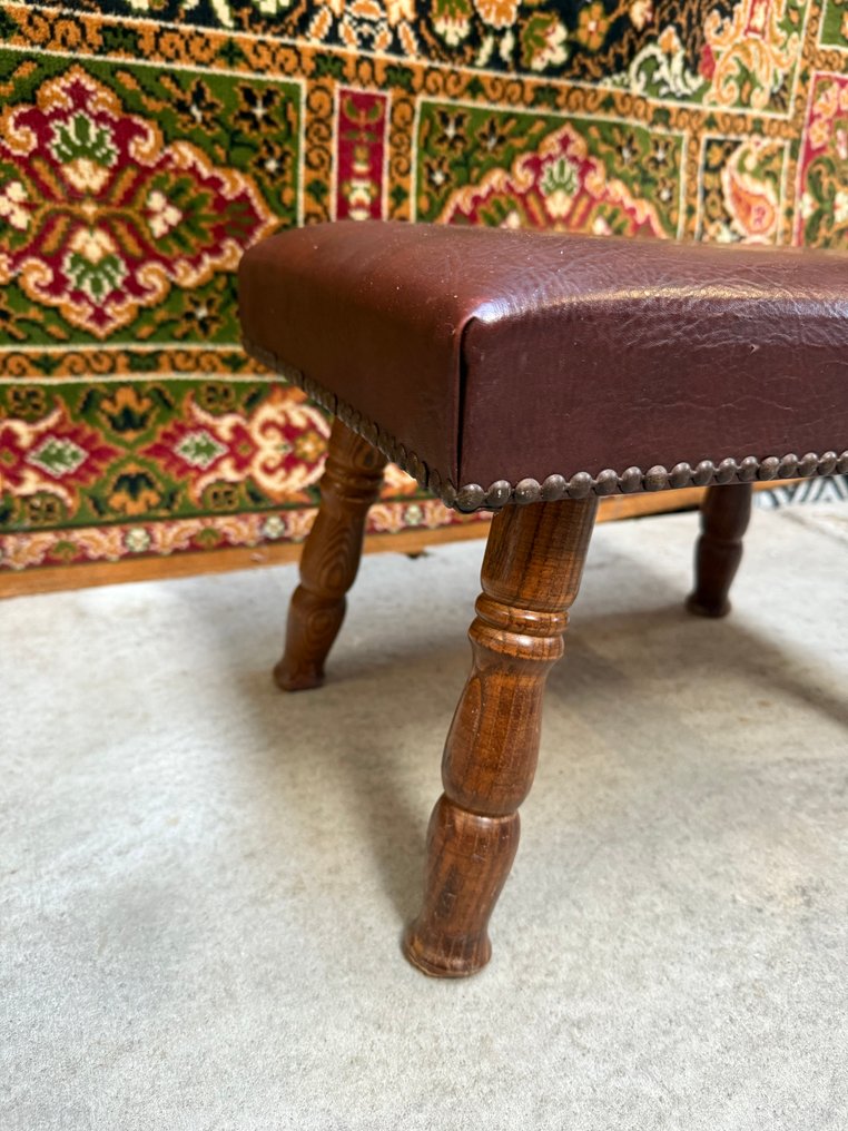 Schemel - Holz, Leder #1.0