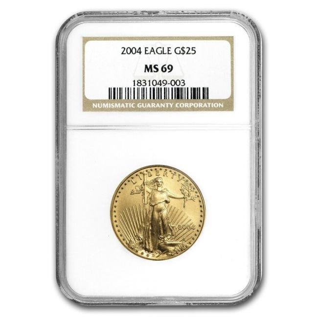 Ηνωμένες Πολιτείες. 25 Dollars 1/2 oz $25 USD American Gold Eagle NGC MS-69 #1.0
