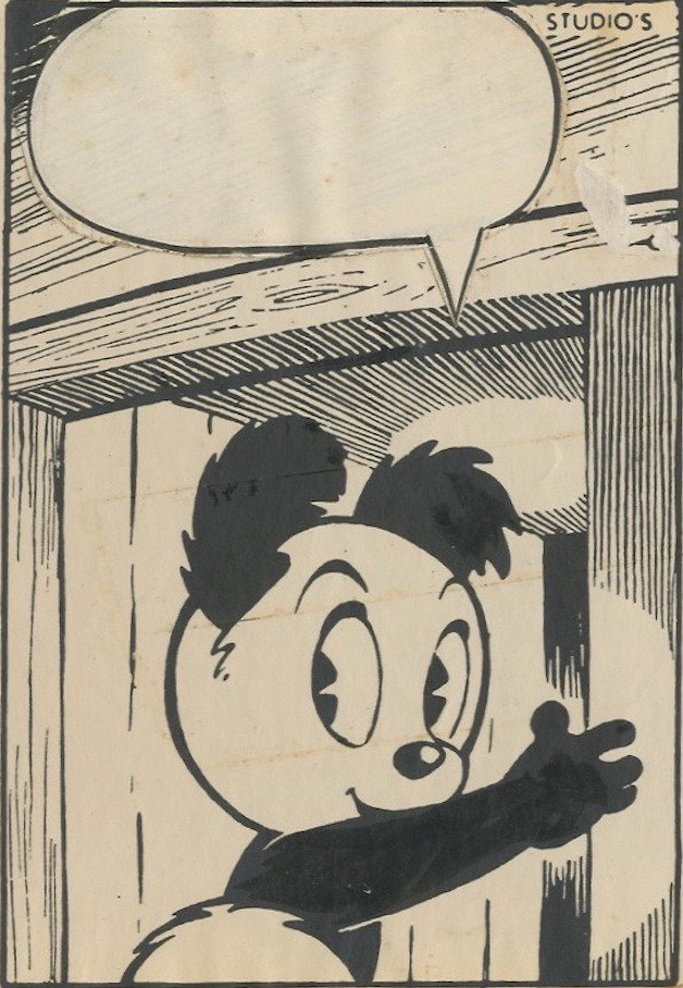 Marten Toonder Studio's - 1 Originele strook - Panda - Panda and the treasure island - 1952 #2.1