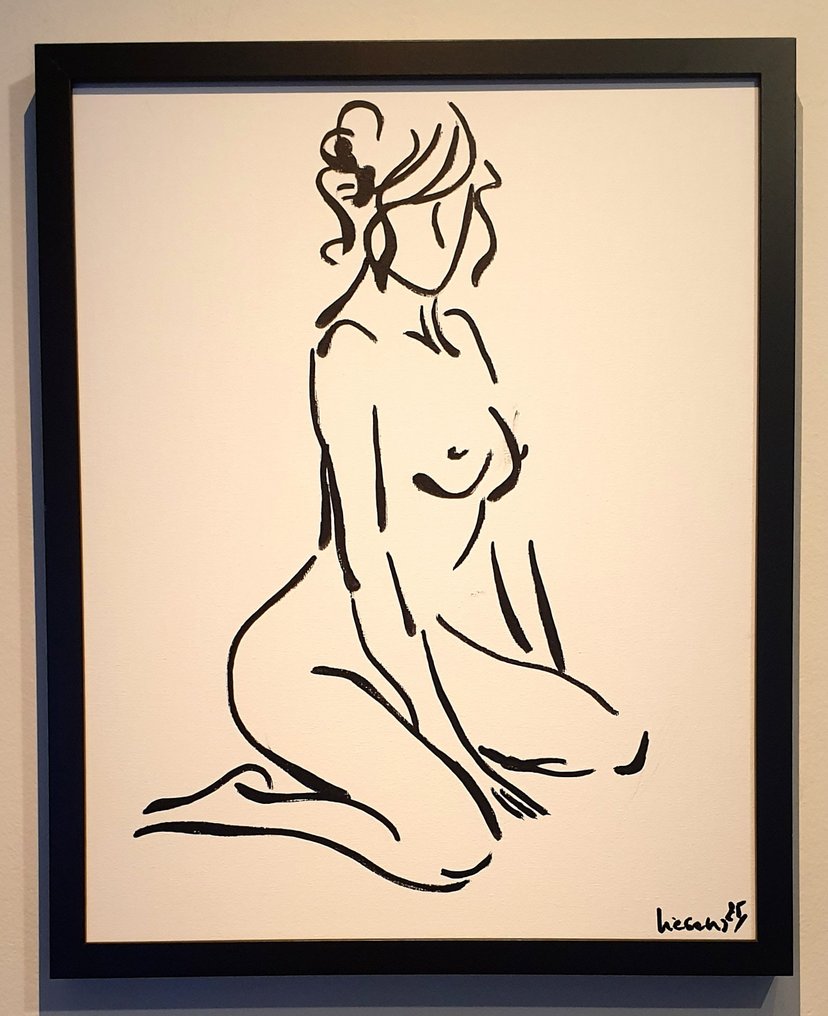 Liesens - Your girl ( handpainted on canvas) met lijst #4.3