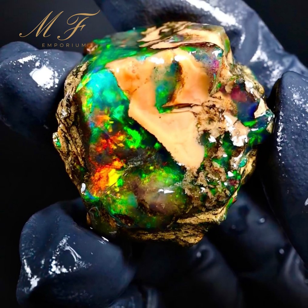 尊享 - 78克拉 - 天然水晶欧泊 AAA+++ - 未处理 高品质水晶欧泊 - 高度: 35 mm - 闊度: 30 mm- 15.5 g - (1) #4.3