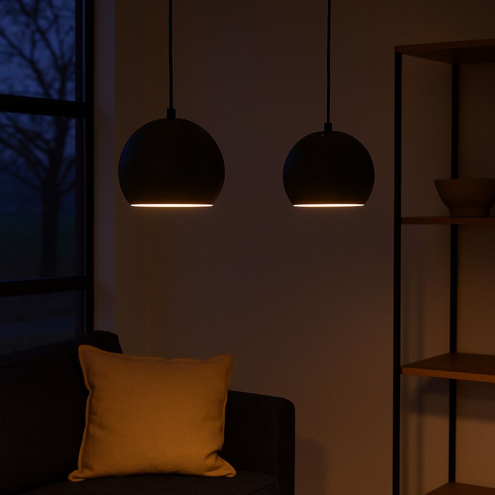 Frandsen - Benny Frandsen - Κρεμαστό φωτιστικό (2) - Μενταγιόν μπάλας Ø18 - Σκούρο γκρι - Μέταλλο - 2 αντικείμενα #3.2